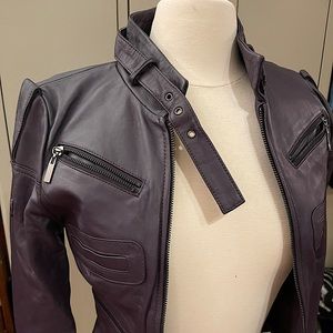 Genuine Leather Bebe Motorcycle Jacket